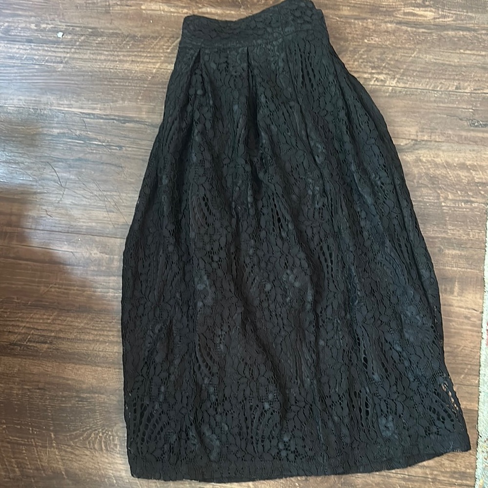 Elegant Black Lace Skirt